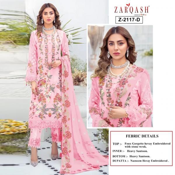 Zarqash Tazima 2117 Georgette Embroidery Pakistani Suits Collection